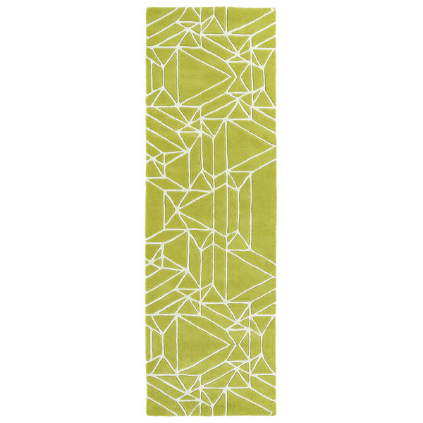 Wrought Studio Ronnie Handmade Wool Lime Green Rug & Reviews Wayfair